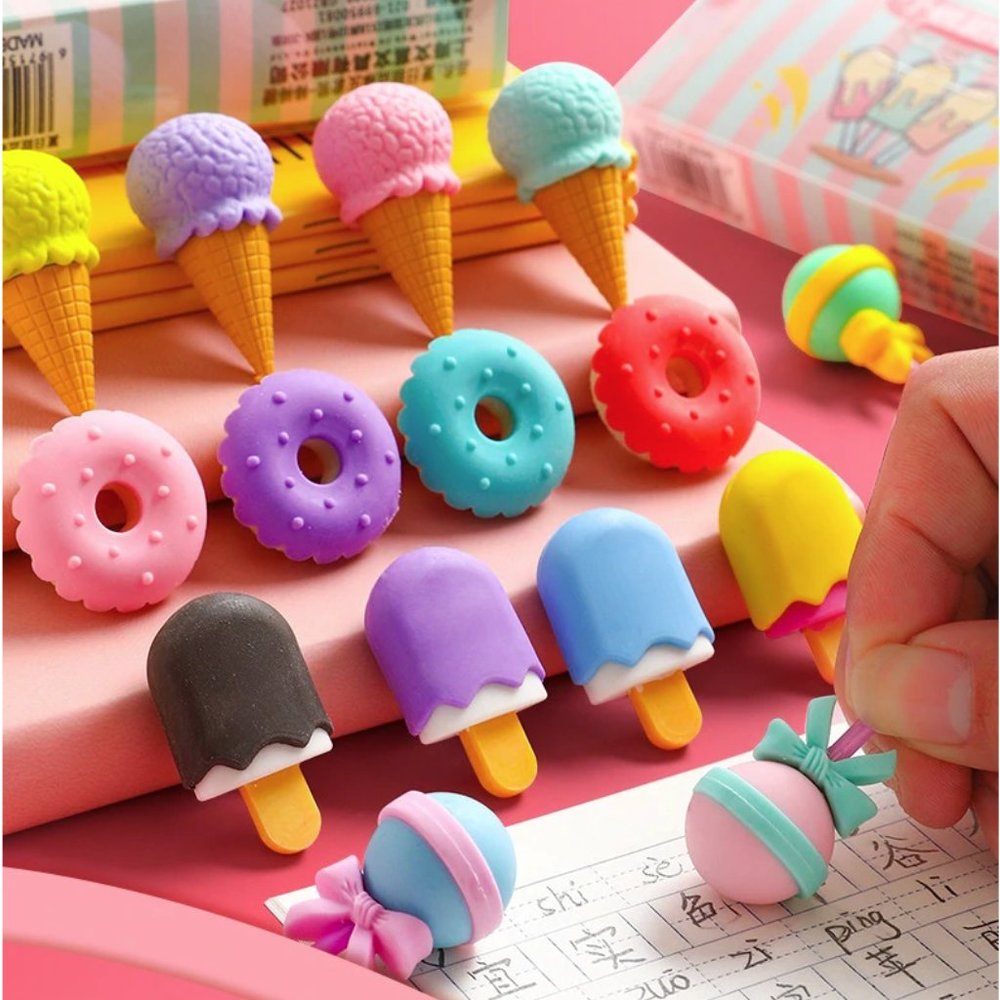 Yummy Dessert Eraser Set